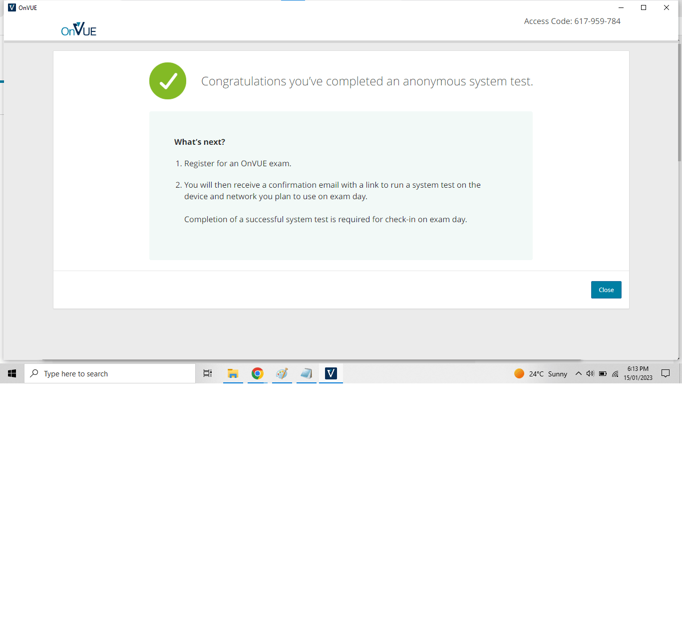 OnVUE System Test Is Okay But Having Error "Your Network Does Not Meet ...