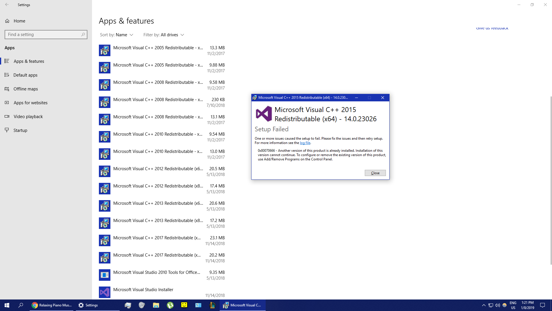 I Can T Install Visual C Redistributable For Visual Microsoft Community