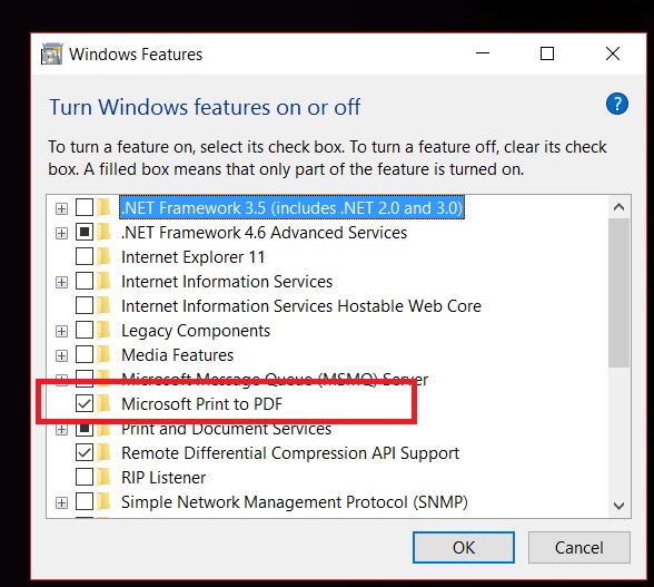 Microsoft Print to PDF" missing selection - Microsoft Community