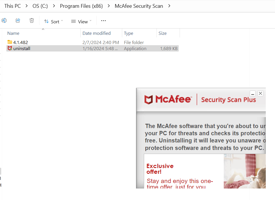 McAfee Support Community - non removable file - McAfee Support Community
