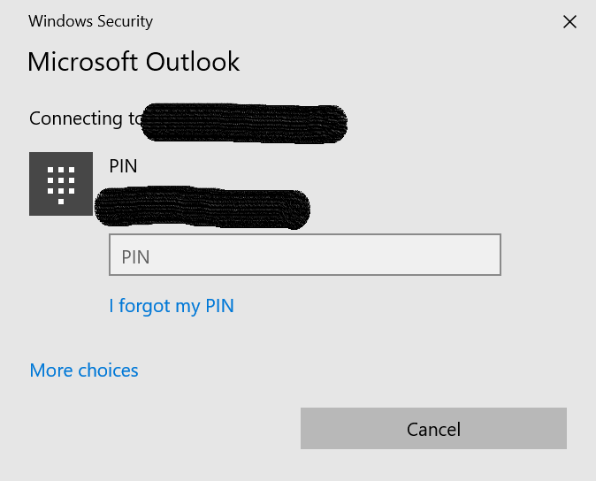 Outlook Keeps Asking For Windows Pin While Configuring Account 