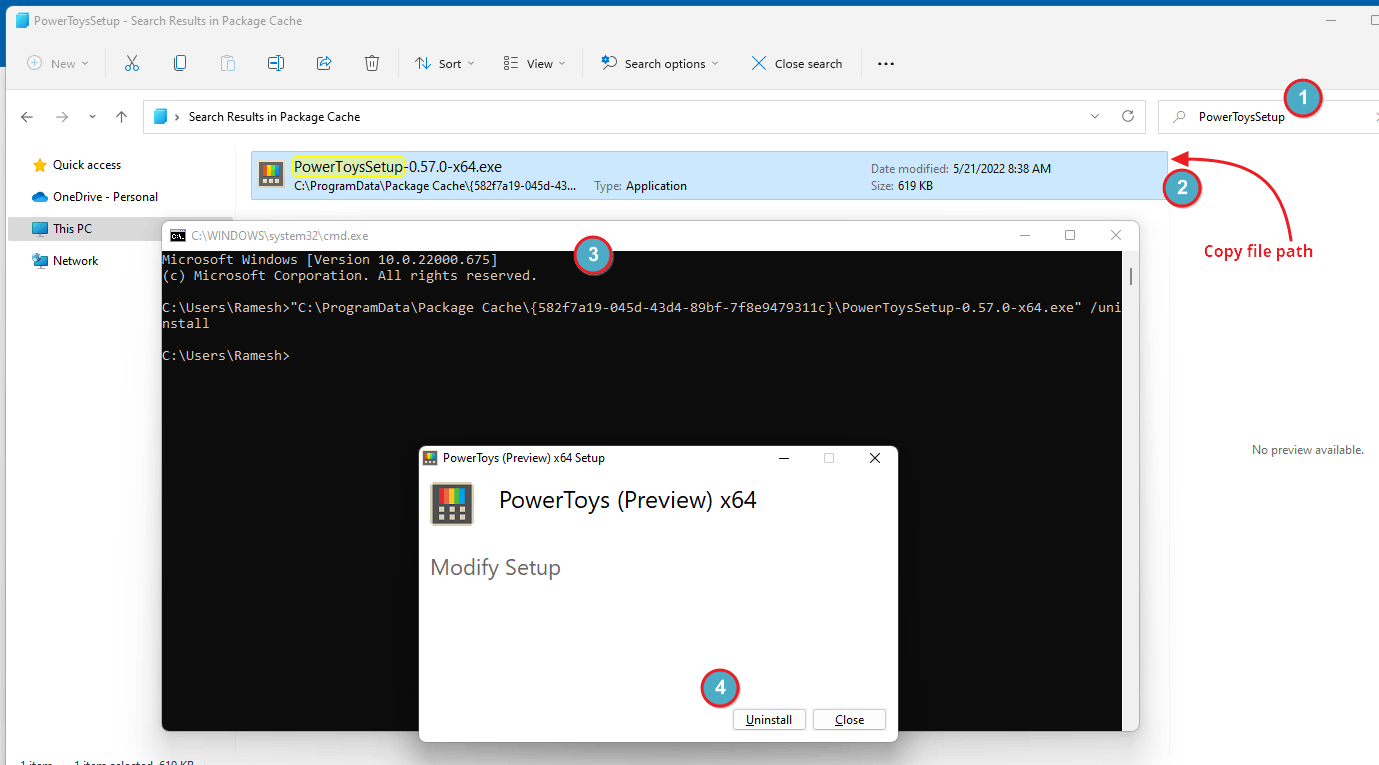 I Am Not Able To Uninstall PowerToys From My System. - Microsoft Community