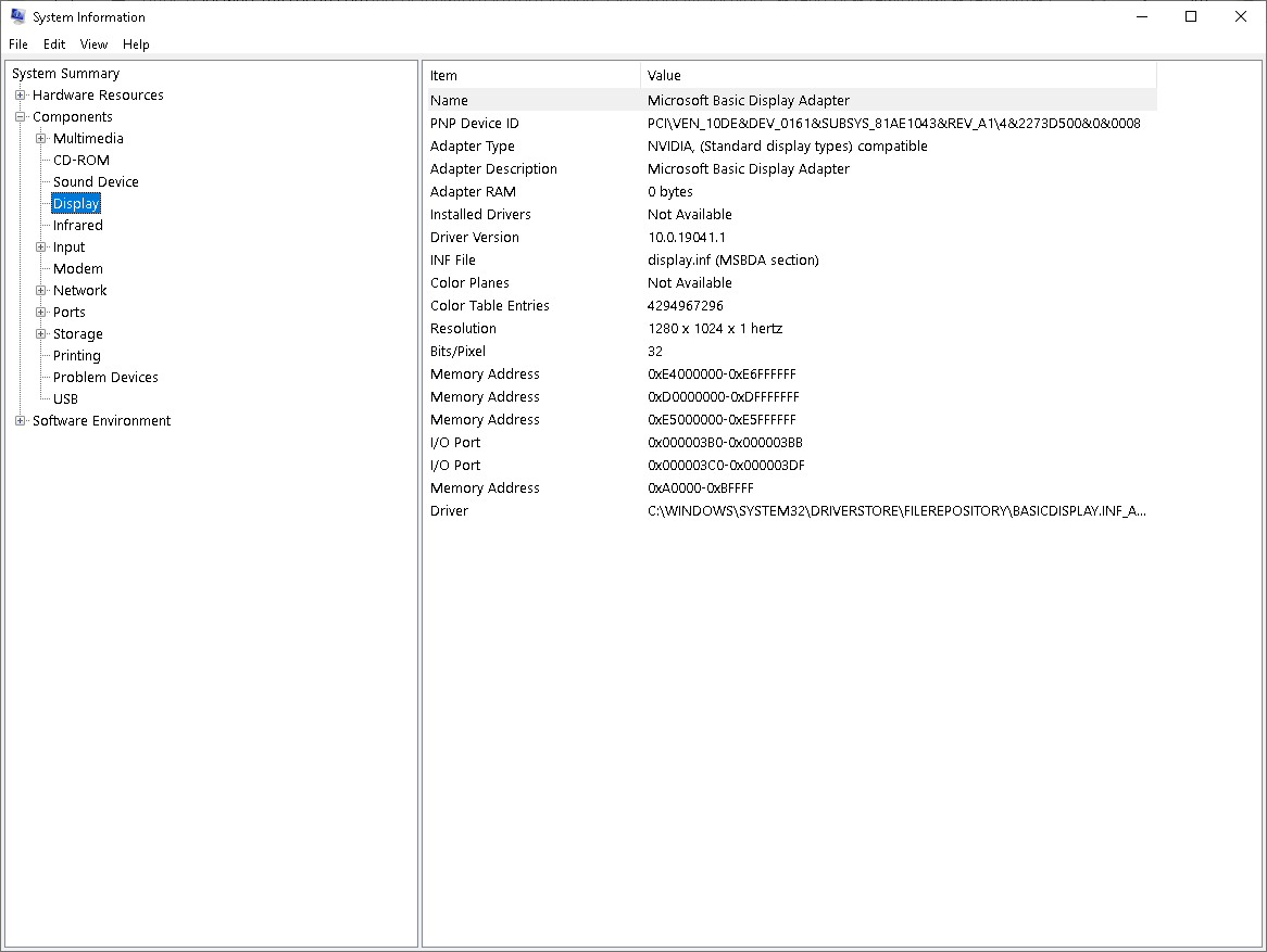 Problem installing Nvidia graphics card driver in Windows 10