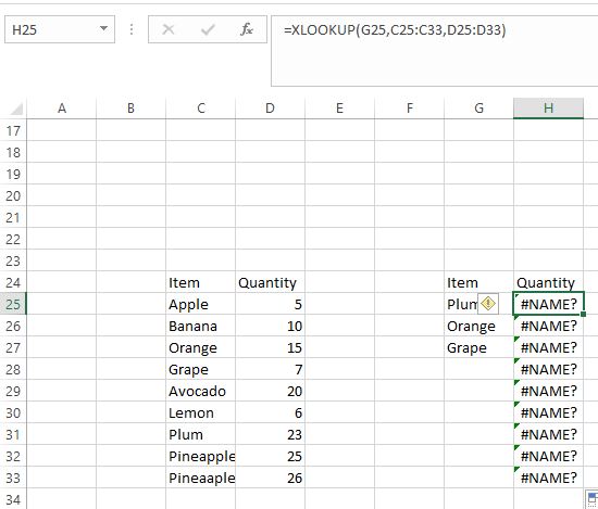 Xlookup Name Error Microsoft Community