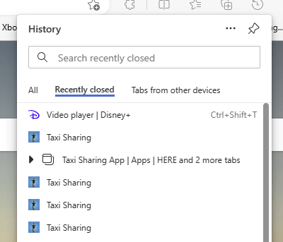 How can I get Edge to restore all the tabs I had open last session