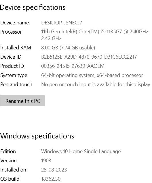 I got an error Failed to install on ‎25-‎08-‎2023 - 0x80242016 