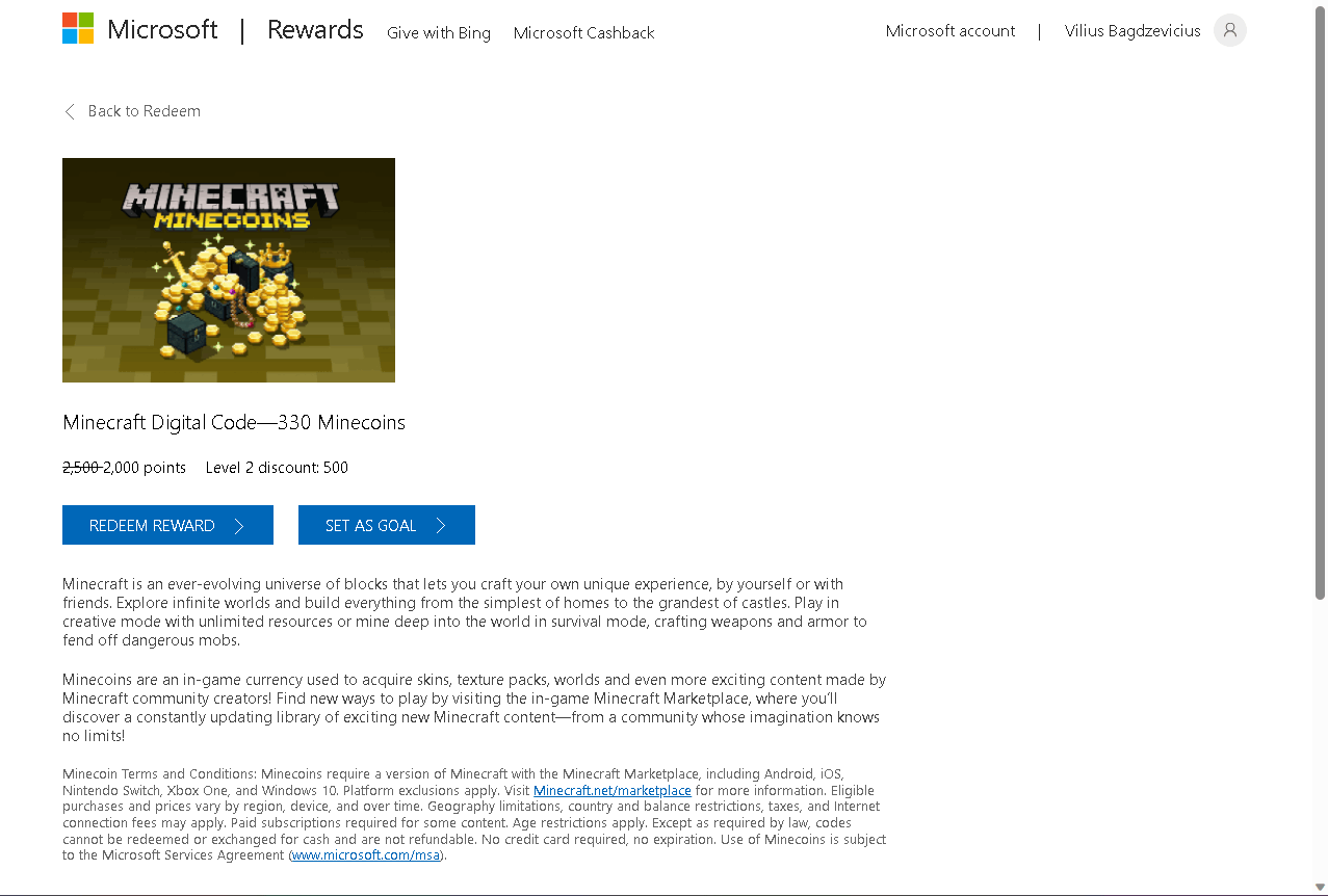 Microsoft rewards hot sale redeem