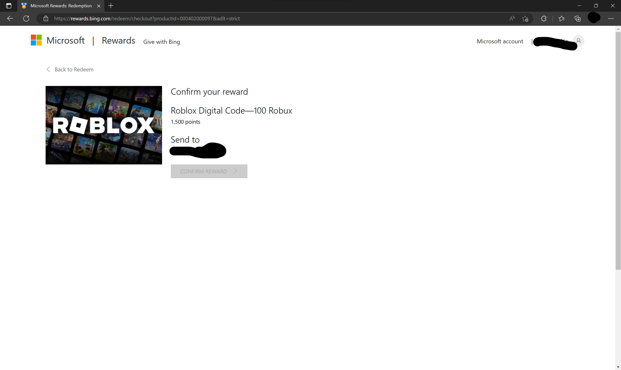 I can't get free 100 robux - Microsoft Community