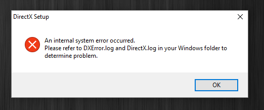 Error DirectX - Microsoft Community