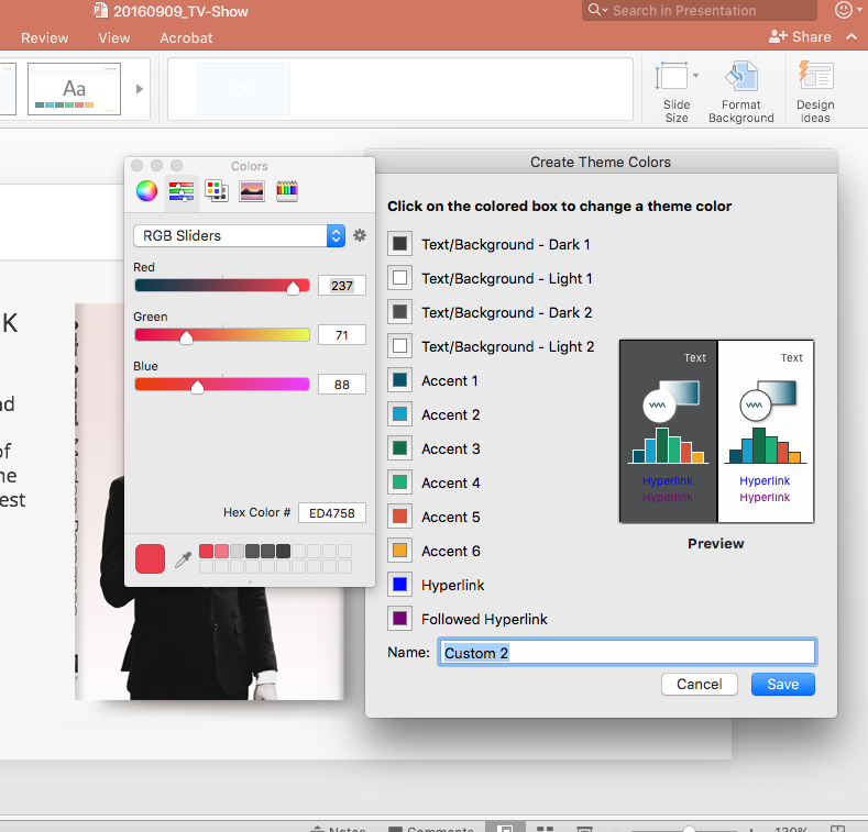 How to change the colors of a theme on powerpoint 2017 for mac download