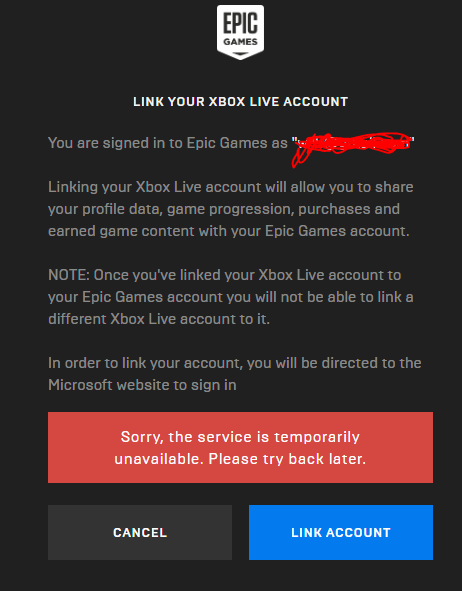 why can't i add a new account on my xbox