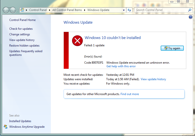 microsoft windows 7 update troubleshooter