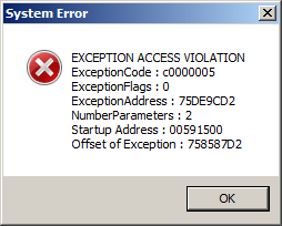 Exception access violation ошибка майнкрафт