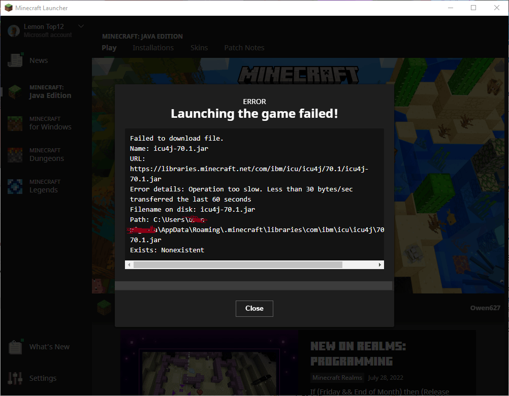 Não consigo instalar o Launcher do Minecraft, estou tentando - Microsoft  Community