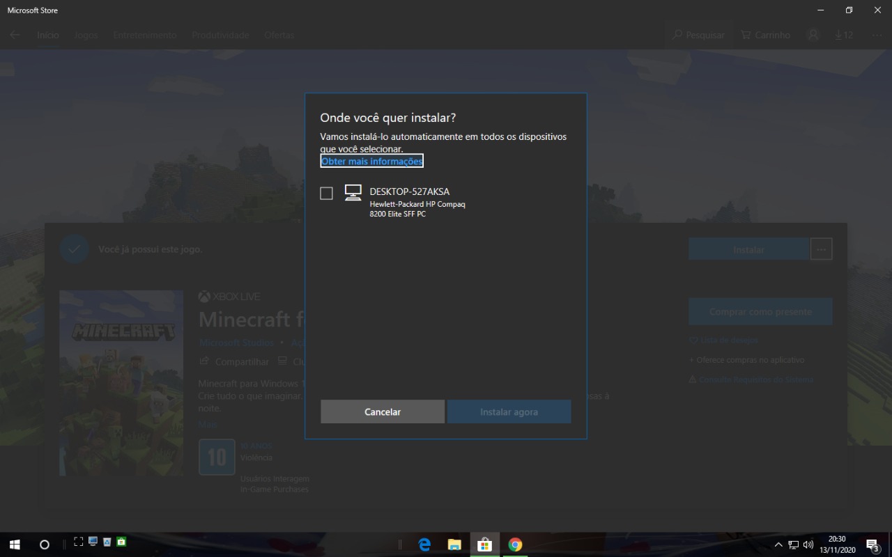 Jogo Minecraft não quer instalar/atualizar - Microsoft Community