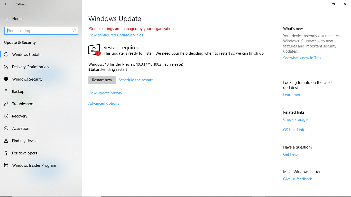 windows 10 keeps asking for restart after update