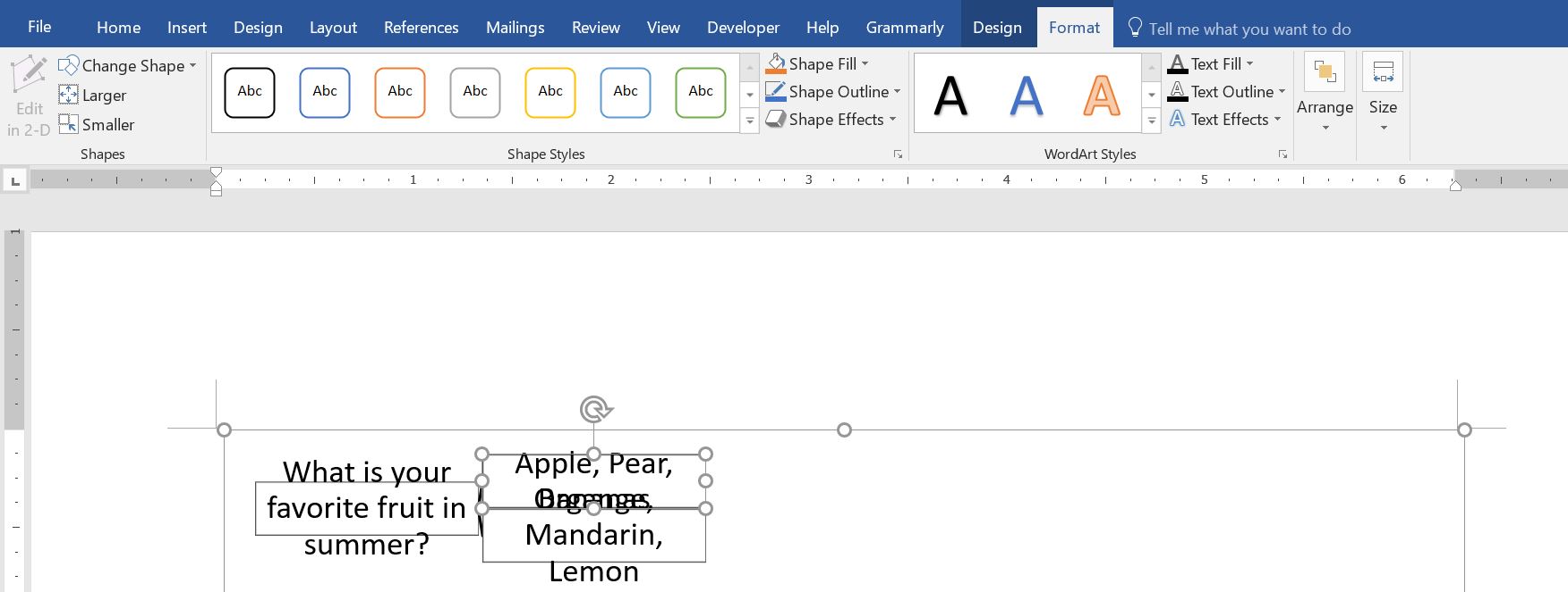 How to change the width of a shape in a Horizontal Hierarchy