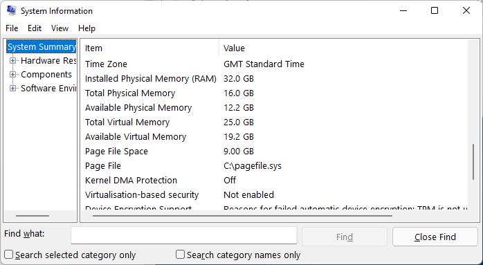 Why is windows 11 only using 16gb ram when it recognises 32gb is