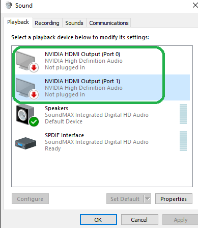 Windows 10 Nvidia Hdmi Sound Problem Microsoft Community