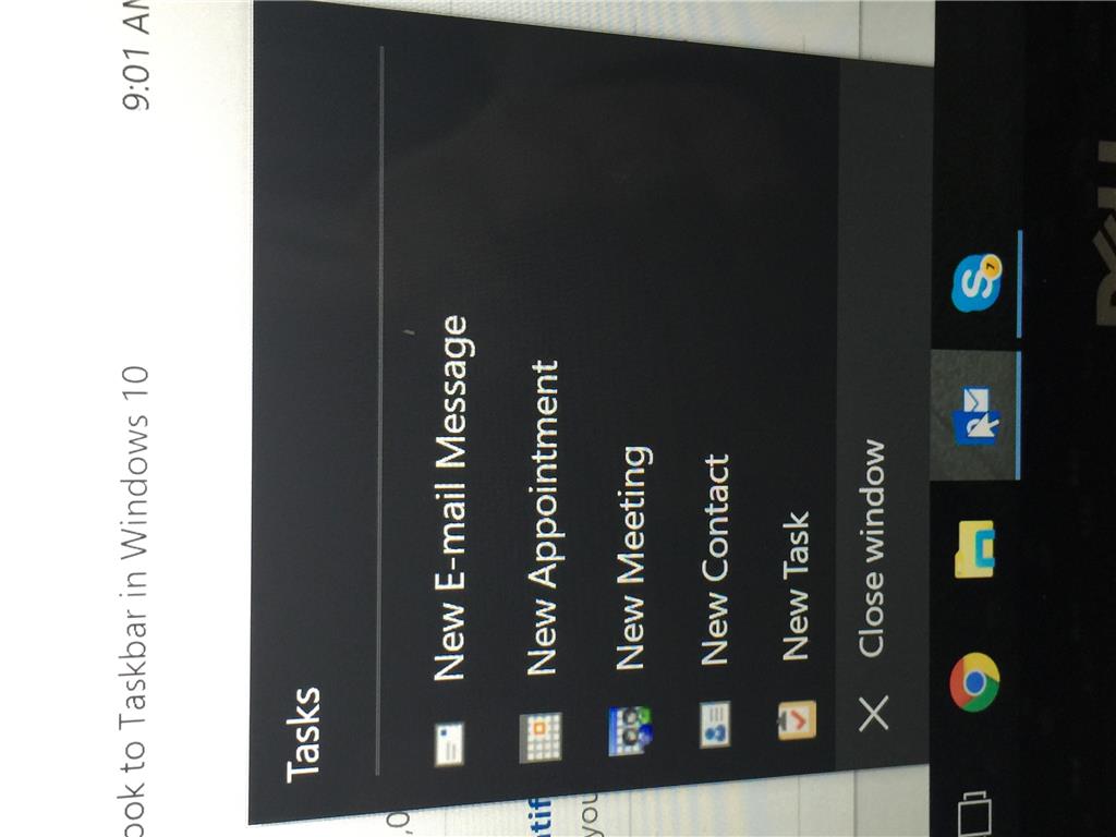 Cannot pin outlook to taskbar in windows 10 microsoft community