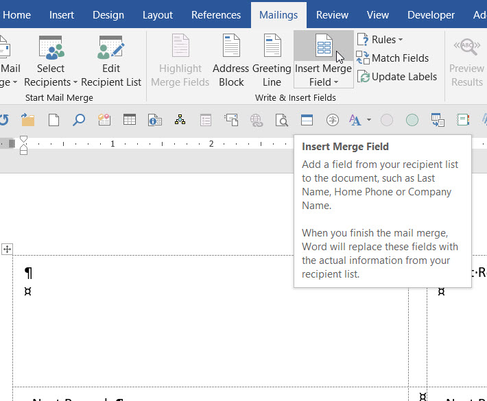 Avery label 8160 using Mail Merge Microsoft Community