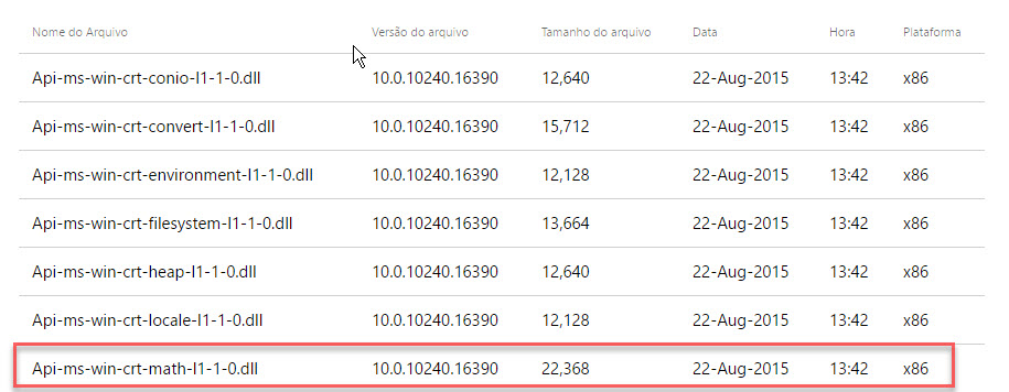 Falta Uma Dll: Api-Ms-Win-Crt-Math-L1-1-0.Dll - Microsoft Community
