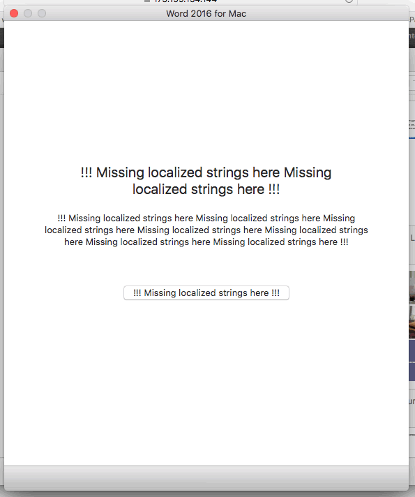 Missing Localized Strings Here Office 2016