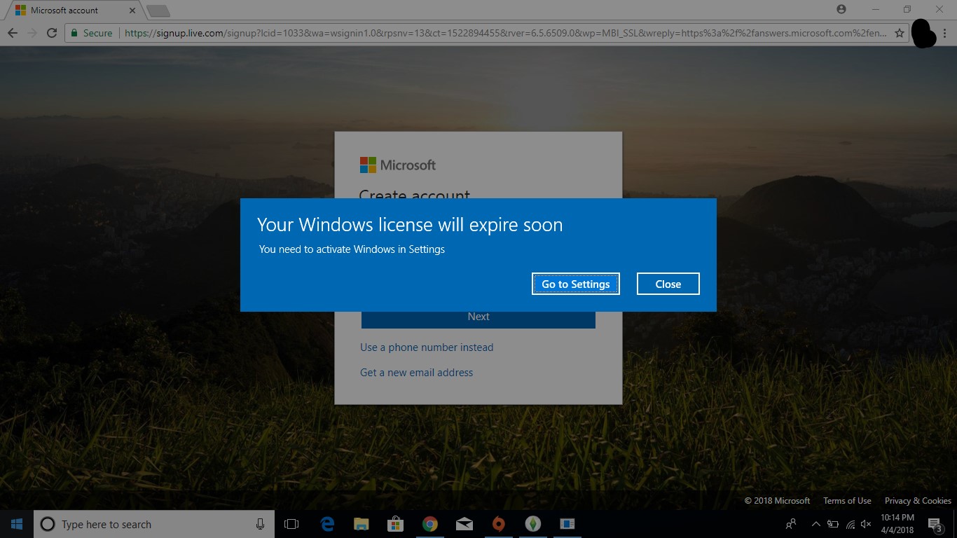 Microsoft License Key Expired