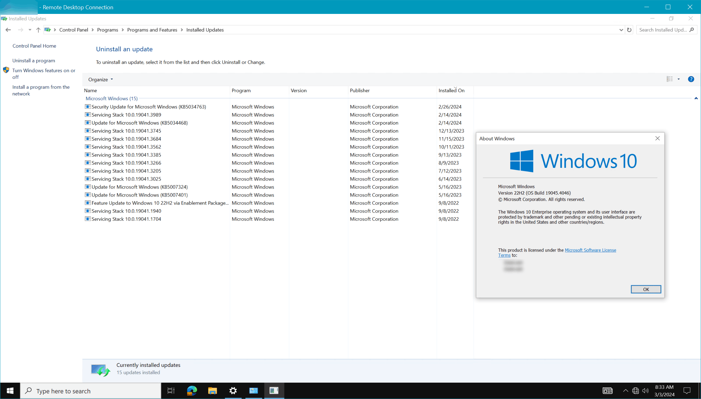 Remote desktop connection logs in after 2 minutes - Microsoft 