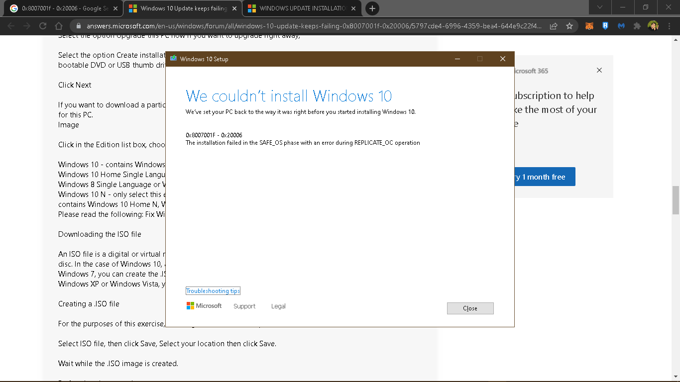 WINDOWS UPDATE INSTALLATION ERROR - Microsoft Community