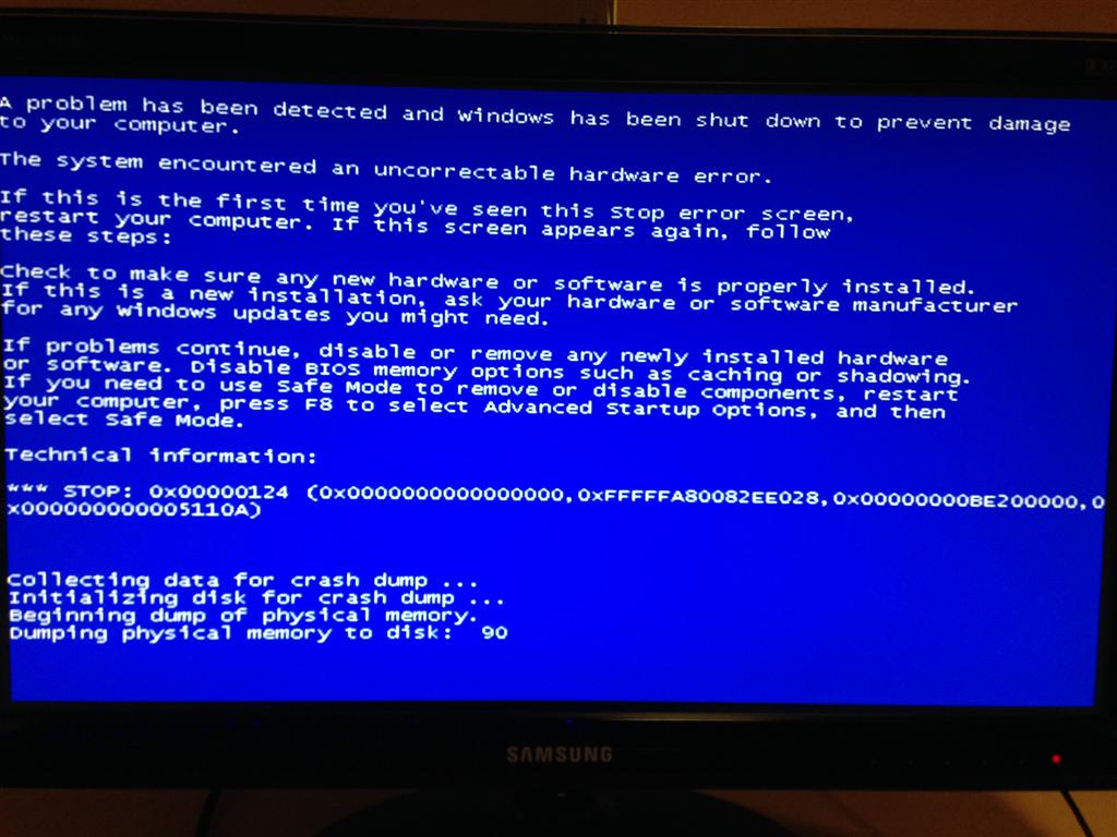 Blue Screen BSOD STOP: (0x00000124,...) Keeps Happening Randomly ...