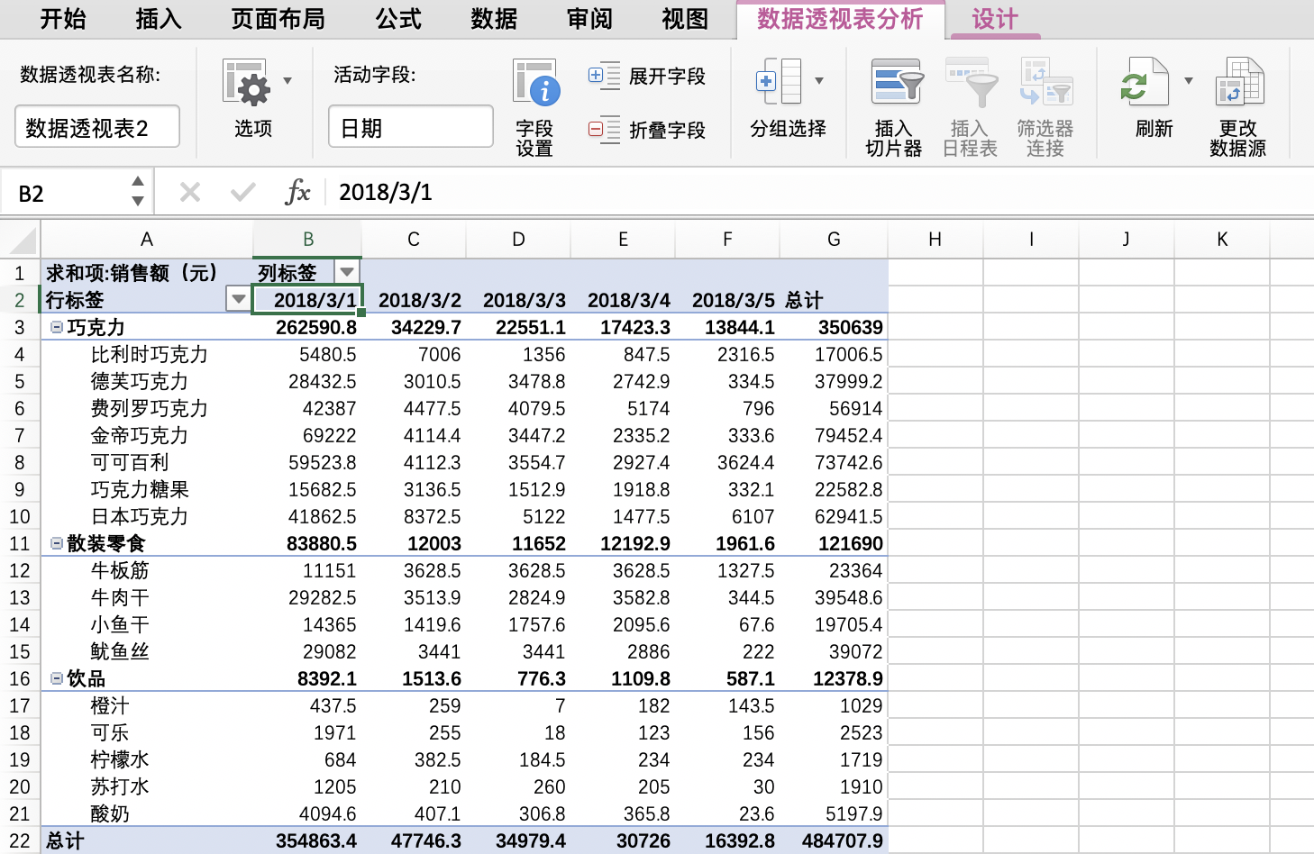 数据透视表无法插入日程表 Microsoft Community