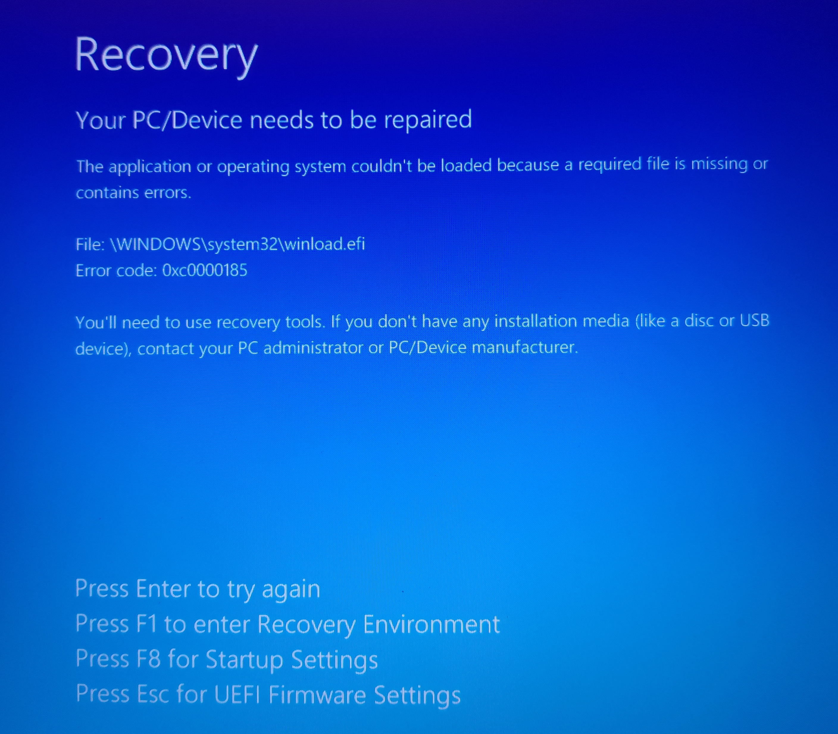 Weekendtas Validatie Verlichting My Windows 10 automatically booting to BIOS settings - Microsoft Community