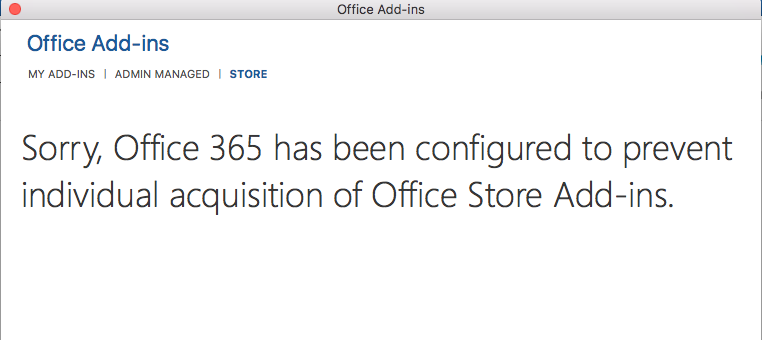 Office Add Ins Prevented By 365 Microsoft Community