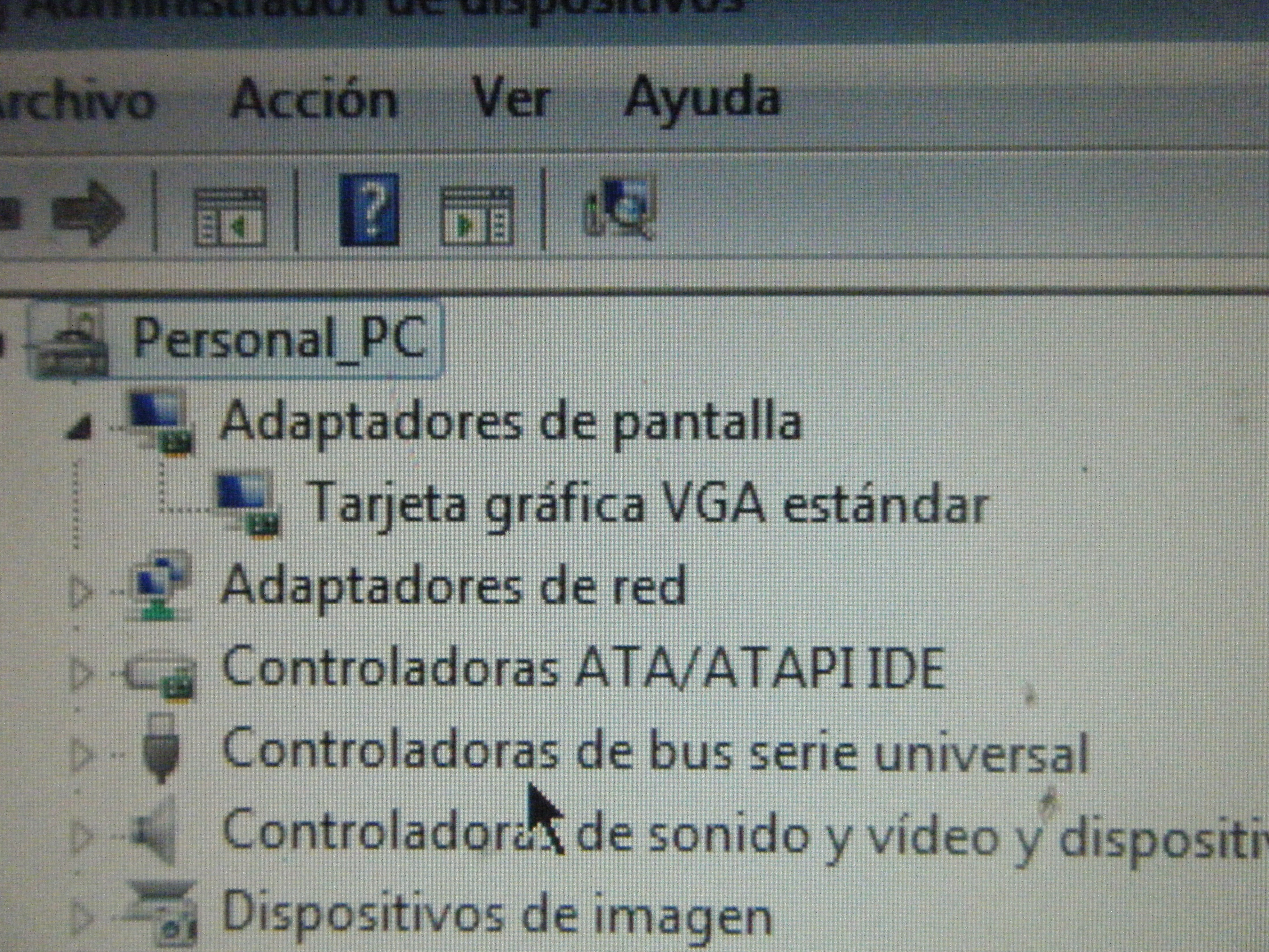 Actualizar tarjeta vga estandar windows online 7