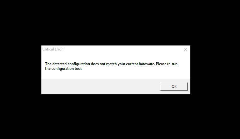 Critical Error. Critical Error Sonic. Critical Error как. The detected configuration does not Match your current Hardware. Please re-Run the configuration Tool. Sonic Generation.