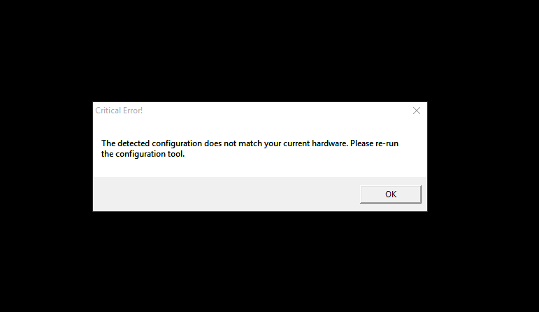 Game is not detected. Sonic Generations critical Error the detected configuration does not Match. Critical Error. Critical Error Sonic. Windows critical Error.