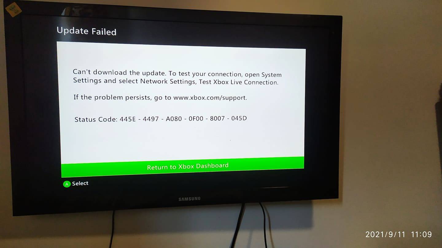 445e 4497 a080 0f00 80070045d cant upgrade the system of console. Microsoft Community