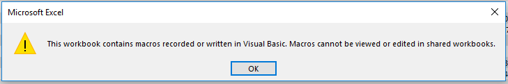 Unable To Share Macro Enabled Workbook With Multiple Users Microsoft Community