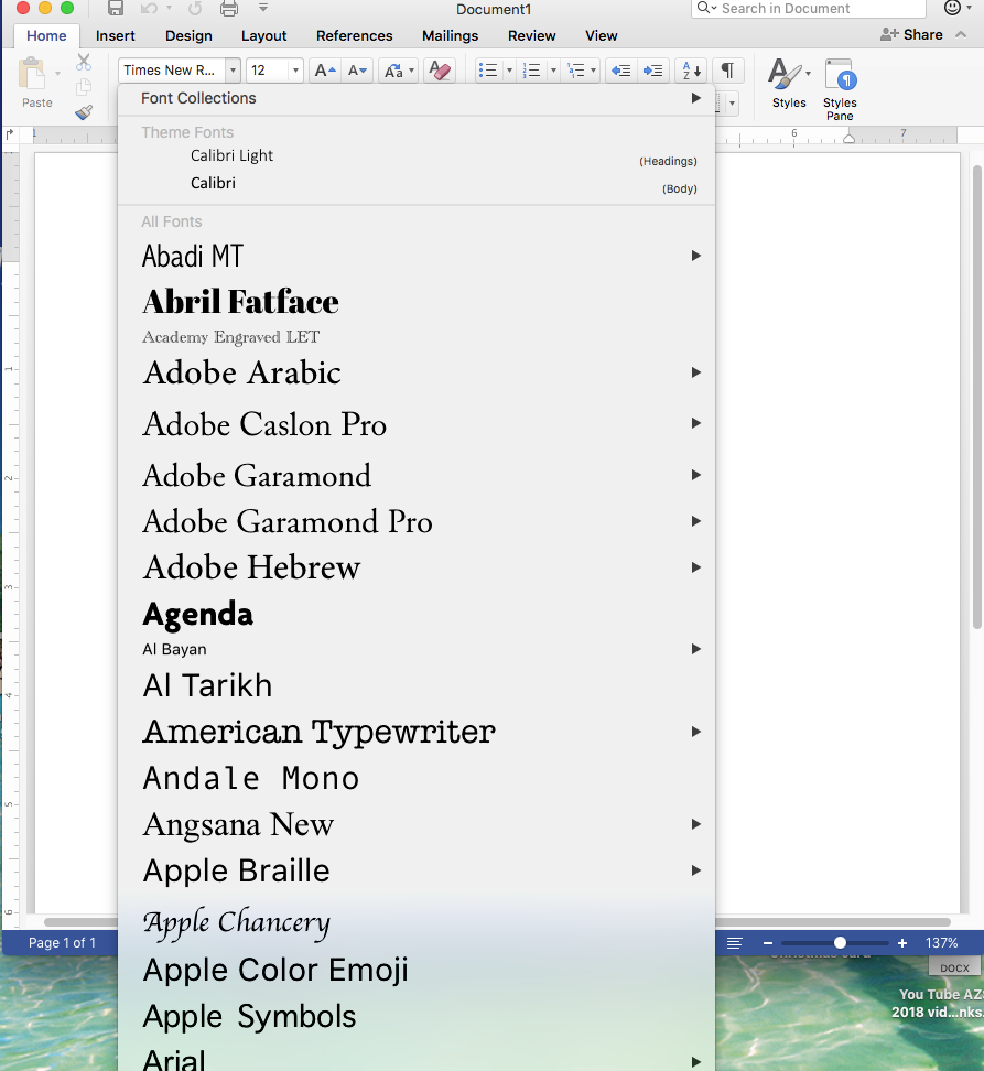 Font drop down list is oversized - Microsoft Community