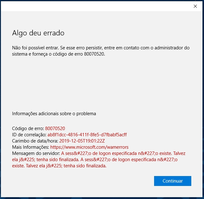 Erro ao tentar baixar pacote de idioma - Microsoft Community