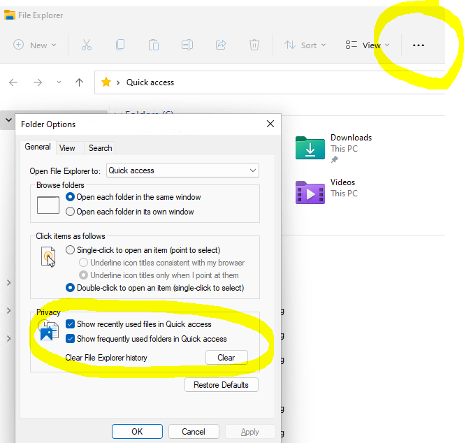 Quick access disappeared from This PC - Microsoft Community