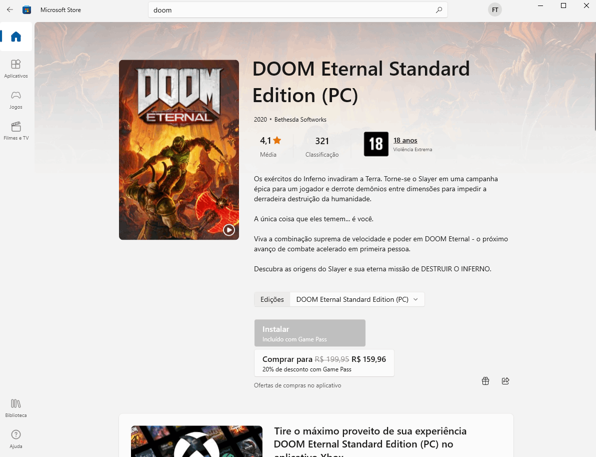 Não consigo instalar jogos da Microsoft Store - Microsoft Community