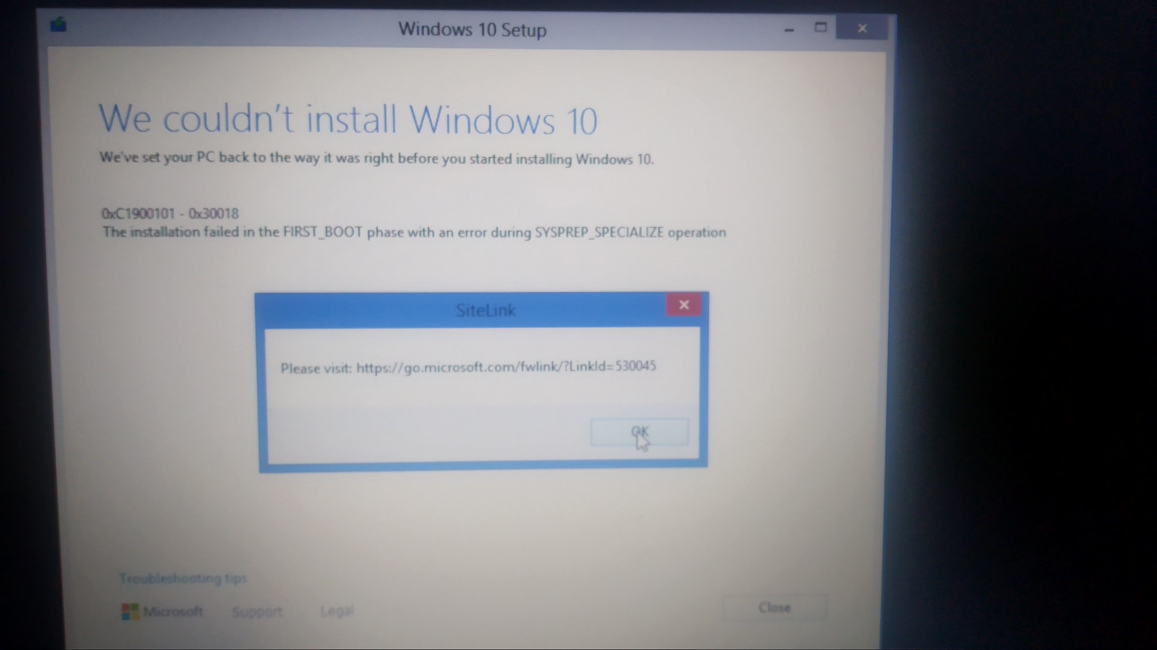 how to solve windows8.1 to Windows 10 upgrade error - Microsoft 