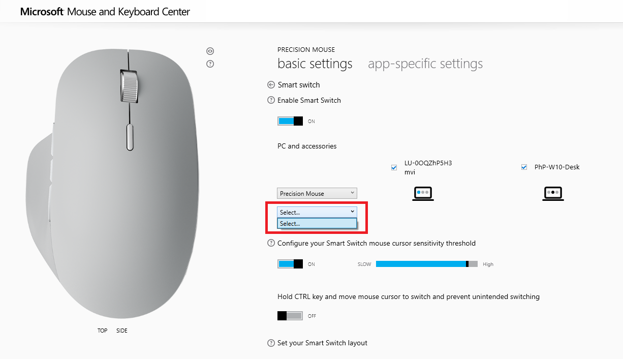 Mouse for store multiple devices