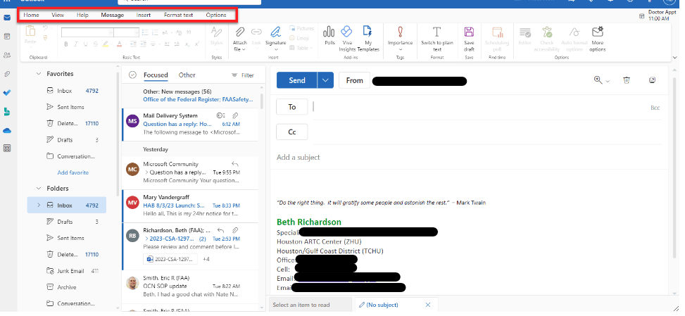 How can I add the ruler display to my emails in Outlook 365 ...