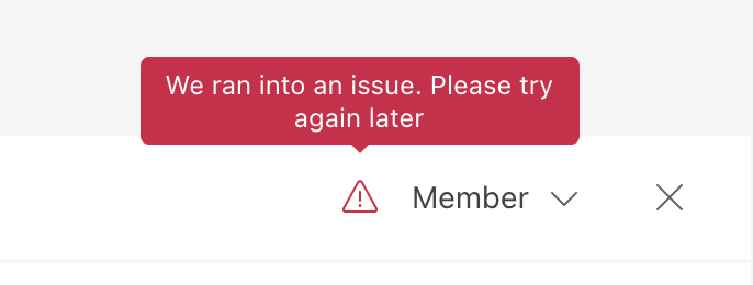 "we Ran Into An Issue. Please Try Again Later" When Try To Remove A ...