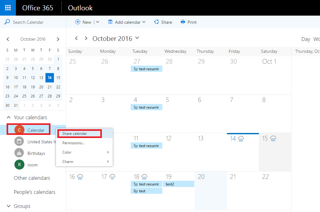 Private Calendar events not showing for shared delegates in Office 365
