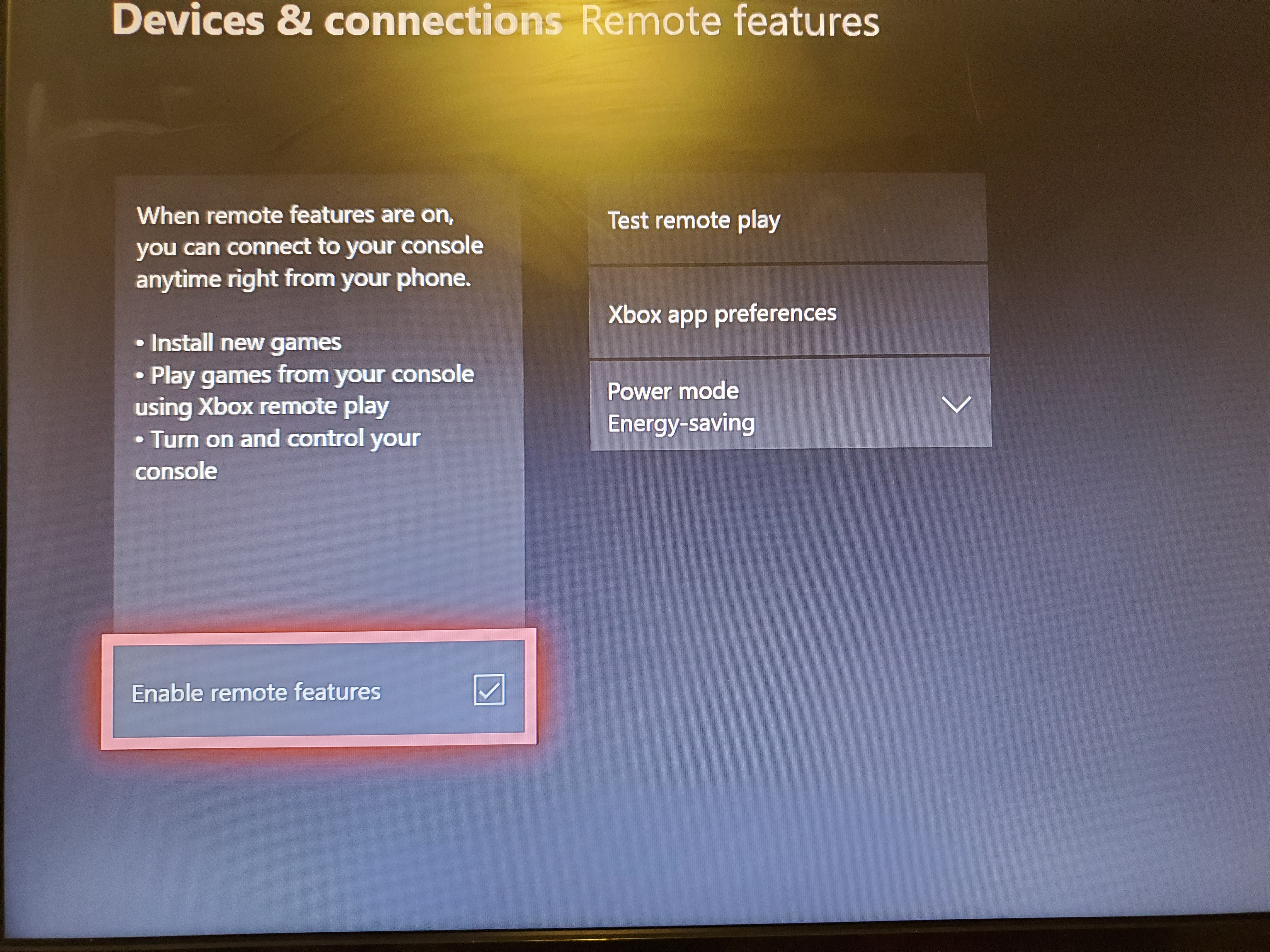 xbox one remote play