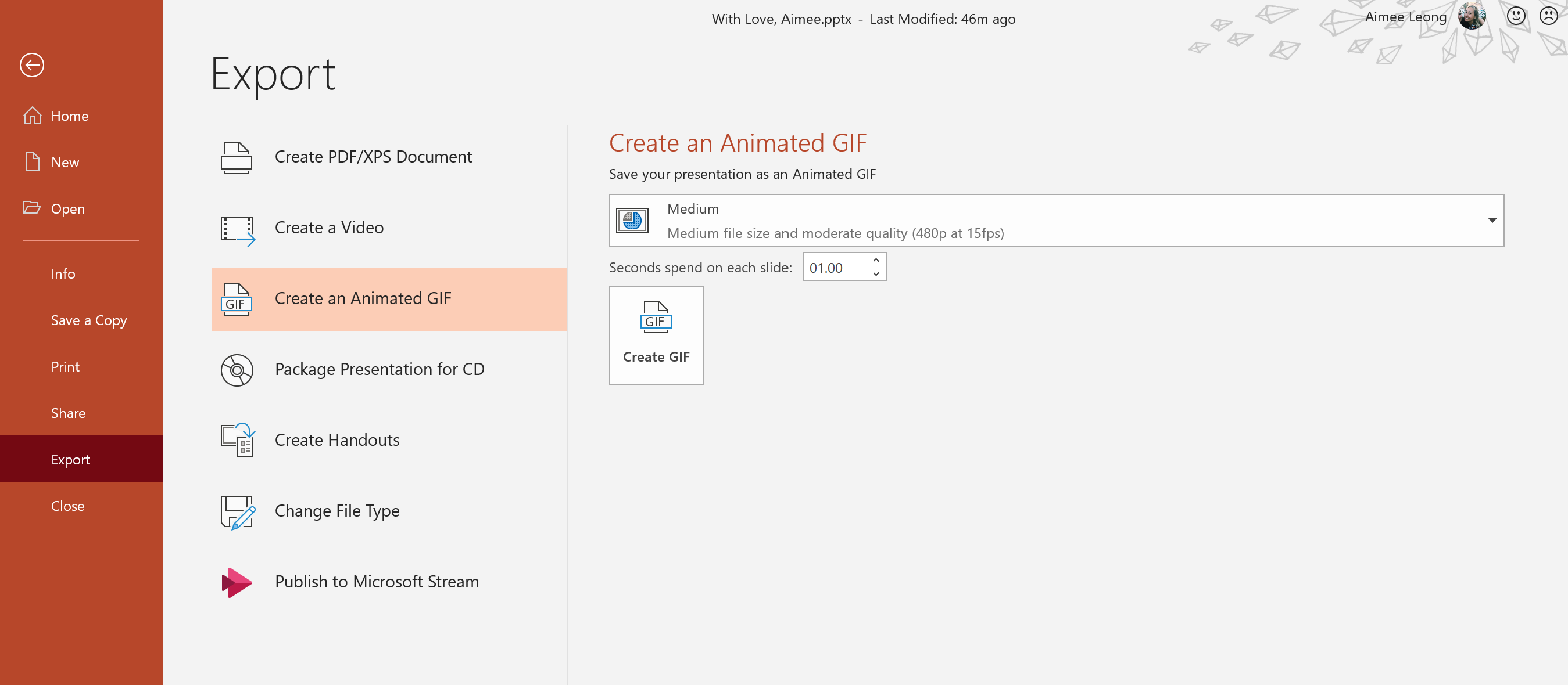 Create animated GIFs using PowerPoint